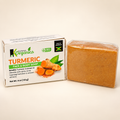 Klutchja Turmeric Face & Body Soap, product on a neutral ivory background