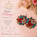 Colorful floral Desert Mirage drop earrings
