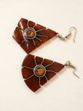 Peruvian Cocoa Sunburst Earrings product photo