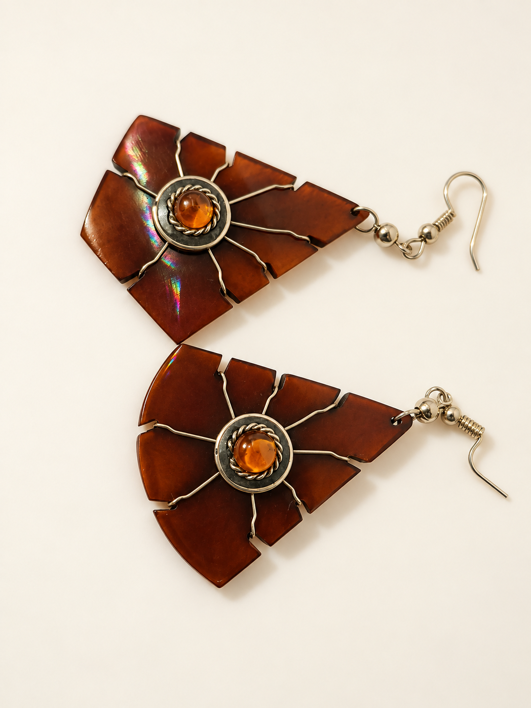 Peruvian Cocoa Sunburst Earrings product photo