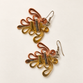 Peruvian Copper Bloom Wire Earrings product photo