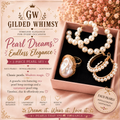 Pearl Dreams faux pearl hoop earrings and statement ring